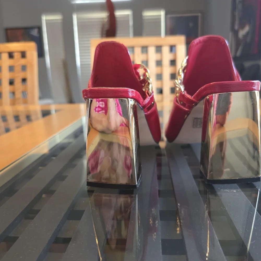 Ninety Union Elegant Red Women's Shoes Worn Once - Picture 3 of 5